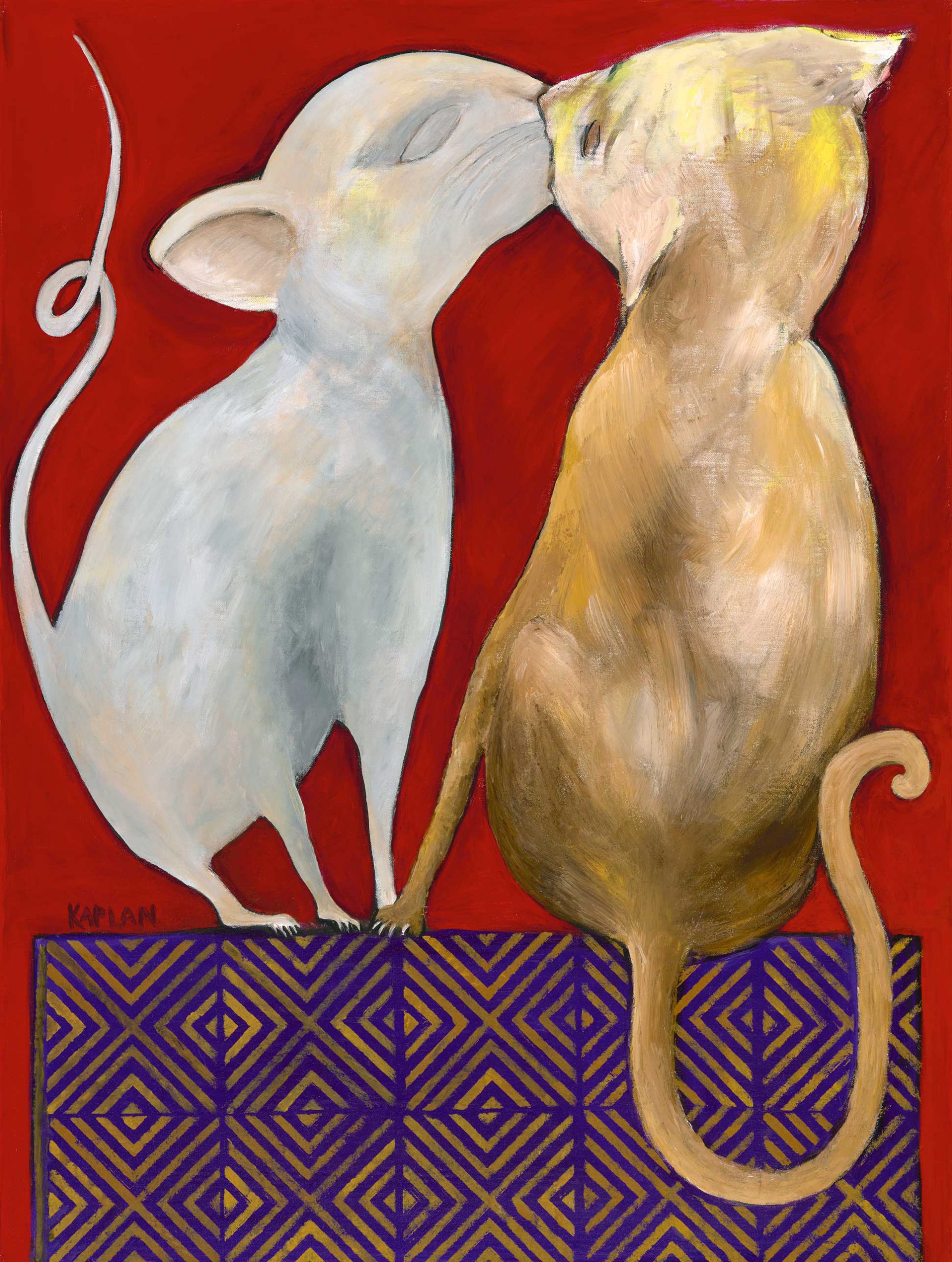 A Tale Of Two Tails Acrylic On Canvas 30" X 40"