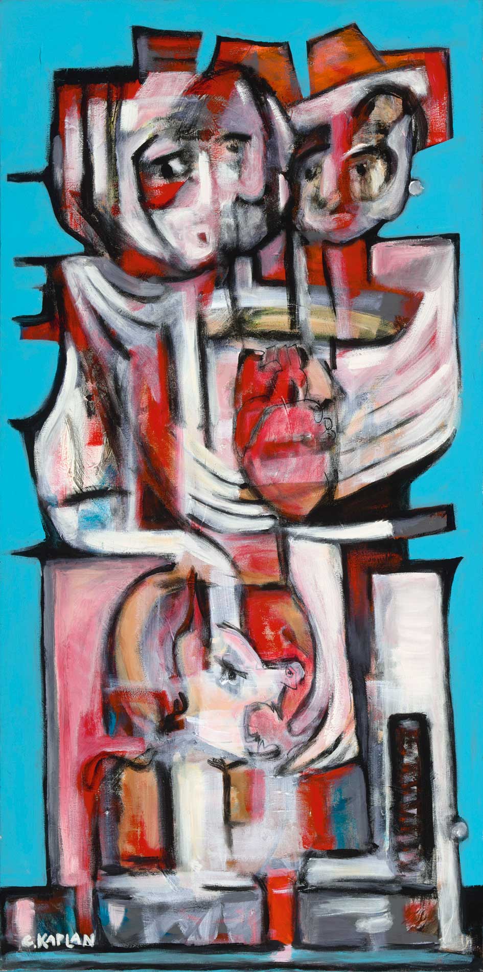 Here you Deal With It Said The Hear To The Highr Mind Acrylic On Canvas 24" X 48"