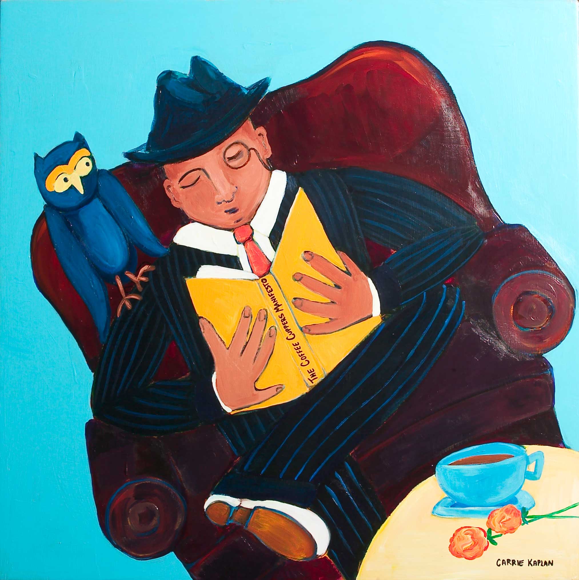 The Coffee Cuppers Manifesto Acrylic On Wood 40" X 40"